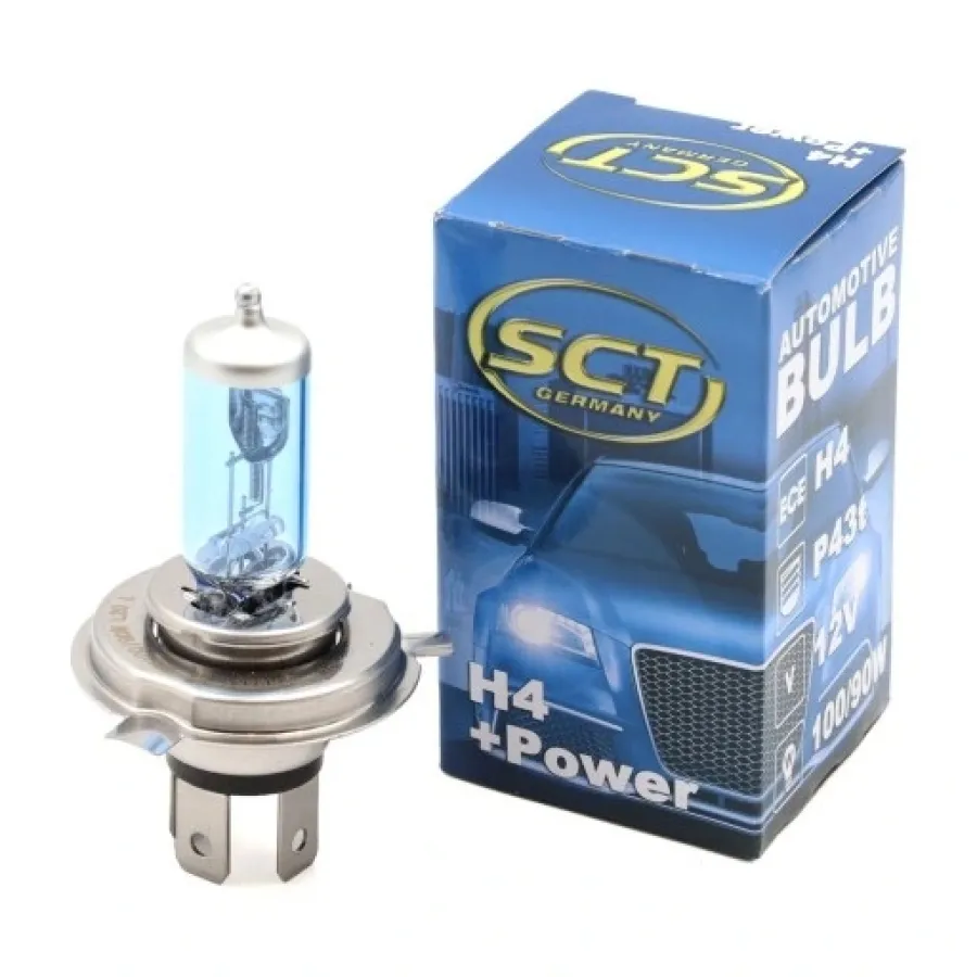 BÓNG ĐÈN HALOGEN SCT GERMANY 202143 H4 + Power 12V 100/90W P43T